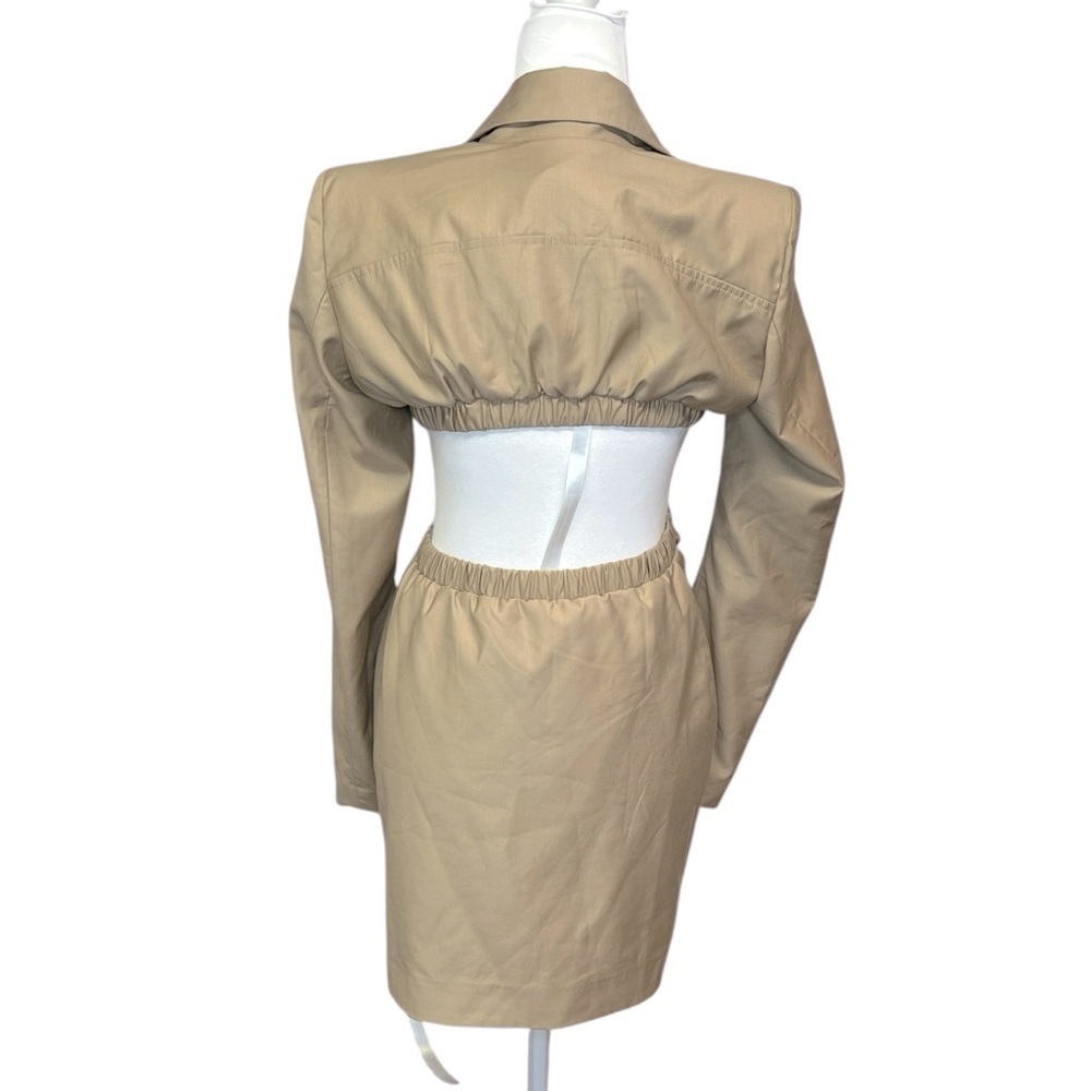 Mistress Rocks Stylish Tan Mini Dress - Picture 8 of 8